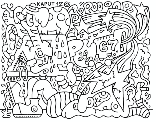 Graffiti Style Coloring Book - Graffitisthlm